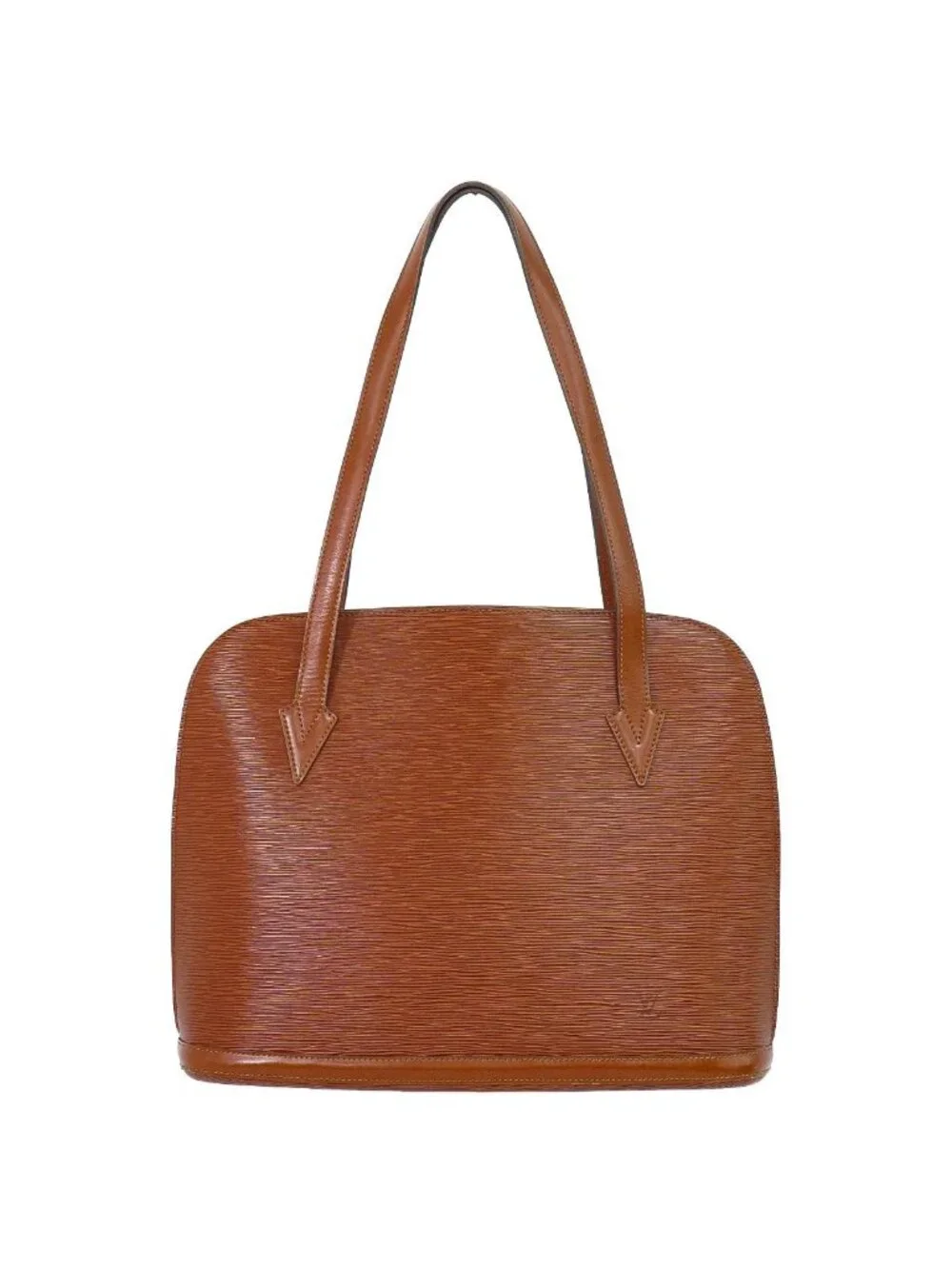 Louis Vuitton LV Lussac Epi Leather Shoulder Bag Tote Brown